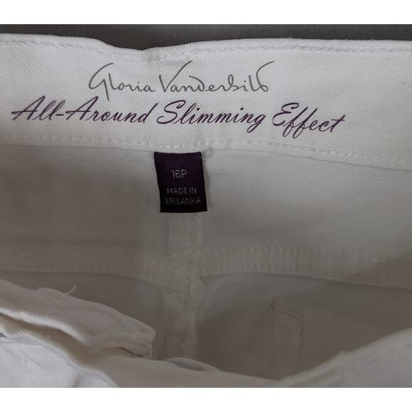 White womens cropped Jeans Sz 16P GVB Amanda Waist36"Inseam19' Hips43" Rise12" - Picture 5 of 7